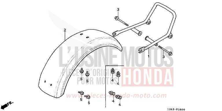 REAR FENDER for DAX CANDY RUBY RED (R4) from 1982