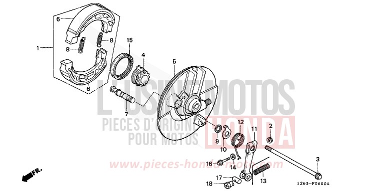 FRONT BRAKE PANEL for DAX CANDY SAPPHIRE BLUE (PB3) from 1982