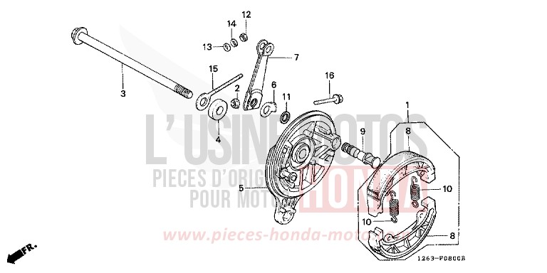 REAR BRAKE PANEL for DAX CANDY SAPPHIRE BLUE (PB3) from 1982