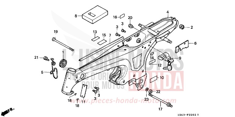 FRAME BODY (ST70C/K/L) for DAX CANDY SAPPHIRE BLUE (PB3) from 1990