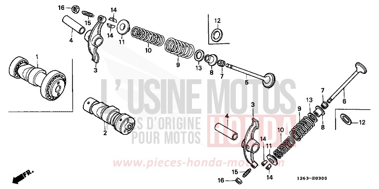 CAMSHAFT/VALVE for DAX ITALIAN RED (R157) from 1990