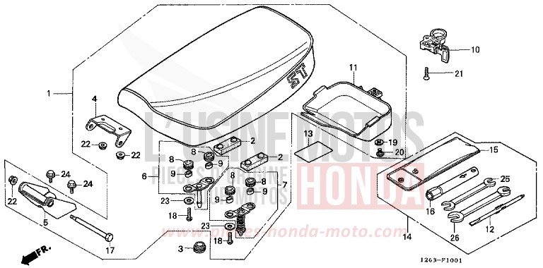 SEAT/TOOL for DAX ITALIAN RED (R157) from 1990