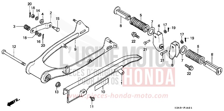REAR FORK/CHAIN CASE (ST50J/K/L/ST70L) for DAX ITALIAN RED (R157) from 1990