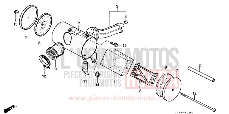 AIR CLEANER (ST70L) for DAX PLEIADES SILVER METALLIC-U (NH104) from 1990