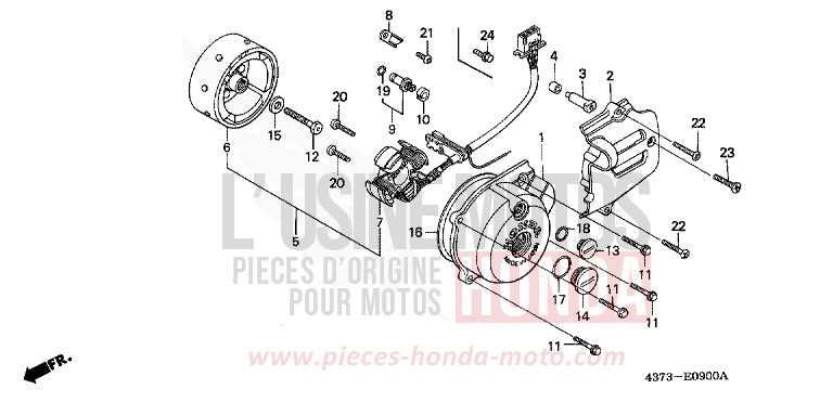 LEFT CRANKCASE COVER/ GENERATOR for XL125S CERAMIC WHITE (NH24) from 1980