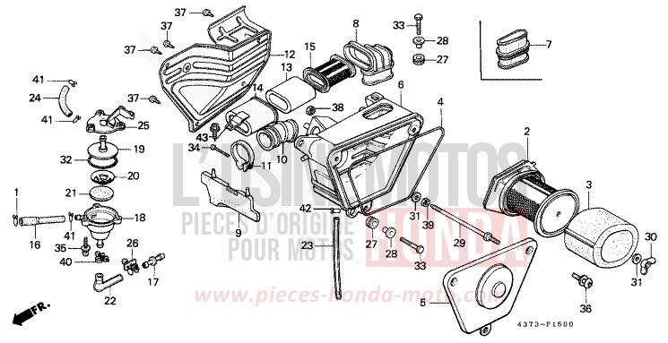 AIR CLEANER for XL125S CERAMIC WHITE (NH24) from 1980