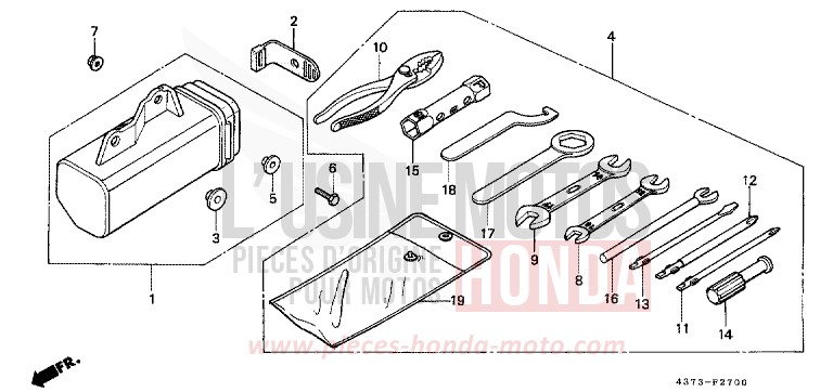 TOOLS for XL125S CERAMIC WHITE (NH24) from 1980