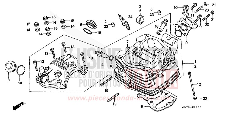 CYLINDER HEAD for XL125S CORTINA WHITE (NH111) from 1980