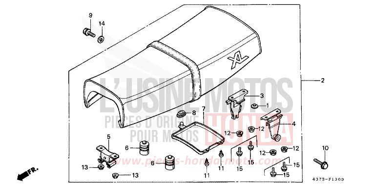 SEAT for XL125S FIGHTING RED (R134) from 1980