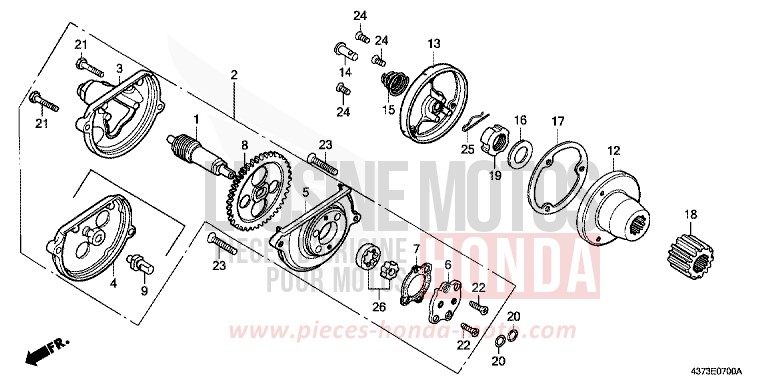 OIL PUMP for XL125S MONZA RED (R110) from 1980