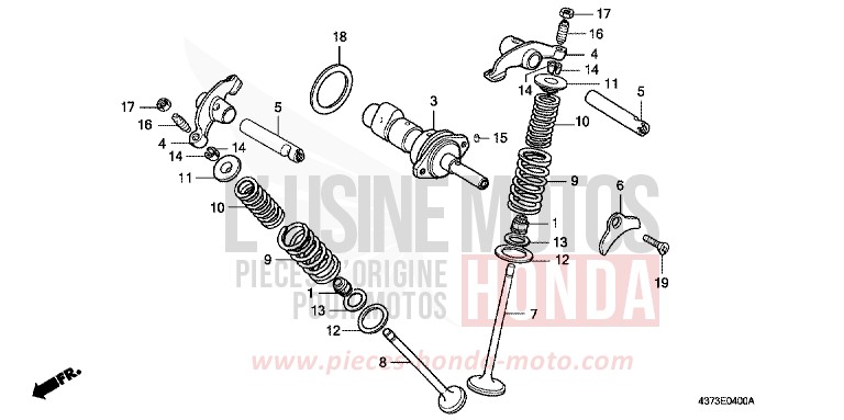 CAMSHAFT/VALVE for XL125S TAHITIAN RED (R23) from 1980