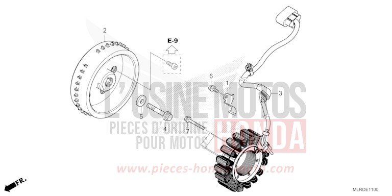 GENERATOR for NX500 GRAND PRIX RED (R380) from 2025
