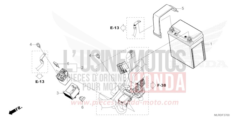 BATTERY for NX500 GRAND PRIX RED (R380) from 2025