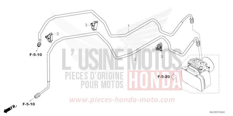 BRAKE PIPE for NX500 MAT GUNPOWDER BLACK METALLIC (NH436) from 2025