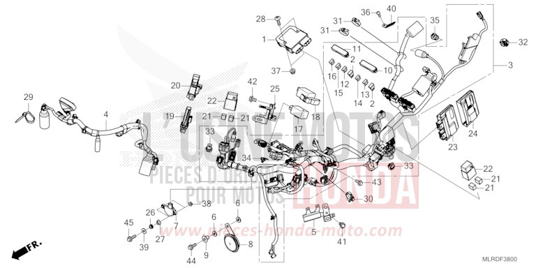 WIRE HARNESS for NX500 MAT GUNPOWDER BLACK METALLIC (NH436) from 2025
