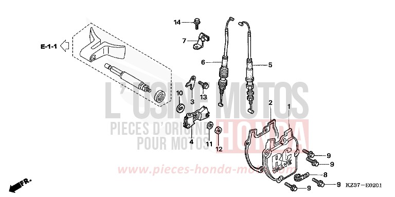 FLAP VALVE (CR250R5-7) for CR250R EXTREME RED (R292) from 2007