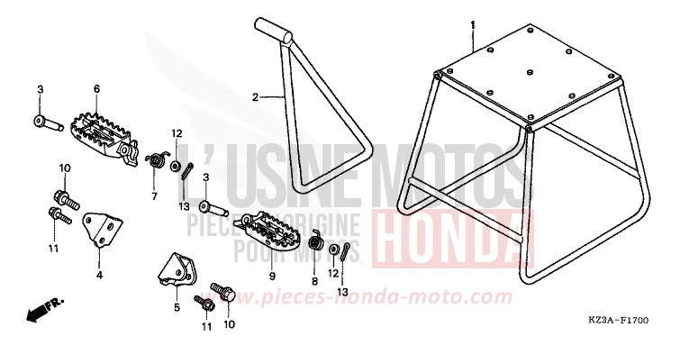 STEP for CR250R EXTREME RED (R292) from 2007
