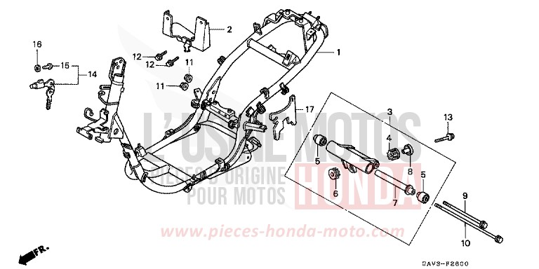 FRAME BODY for BALI ANTONIO RED (R144) from 1995