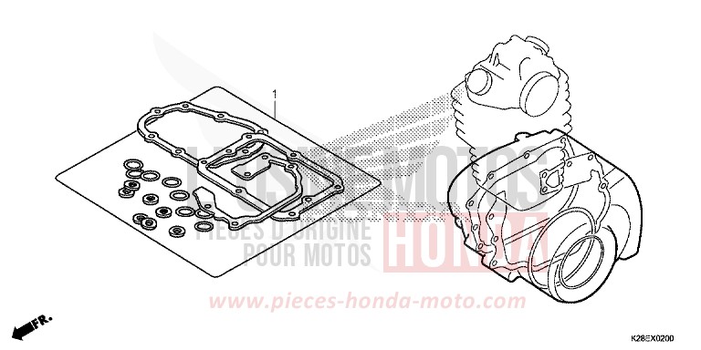 GASKET KIT B for CRF125FB EXTREME RED (R292) from 2024