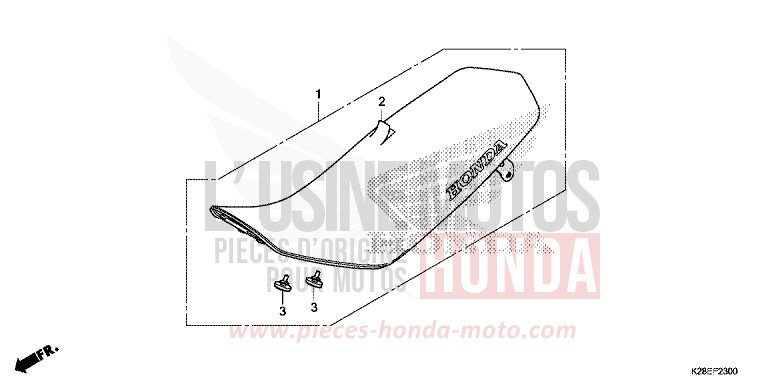 SEAT for CRF125FB EXTREME RED (R292) from 2024