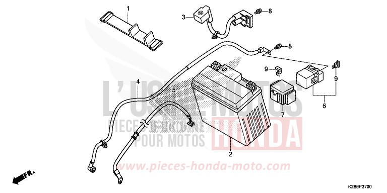 BATTERY for CRF125FB EXTREME RED (R292) from 2024