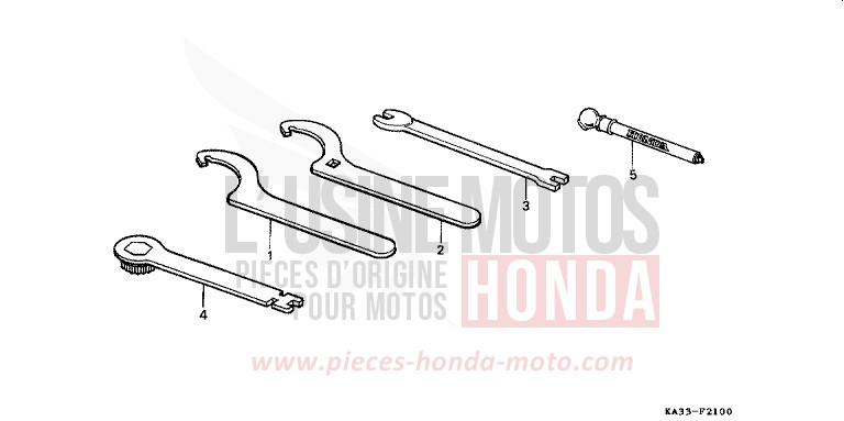 TOOLS for CR125R FLASH RED (R119) from 1986