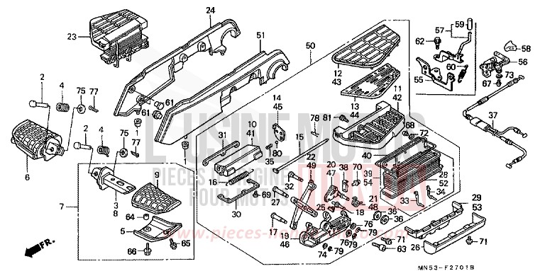 STEP (GL1500SEM/SEN) for Goldwing BLACK-Z (NH1ZD) from 1992