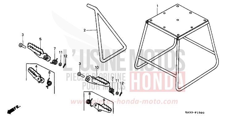 STAND/STEP for CR125R FIGHTING RED (R134) from 1987