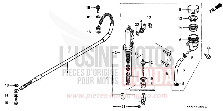 REAR BRAKE PANEL (2) for CR125R FLASH RED (R119) from 1987