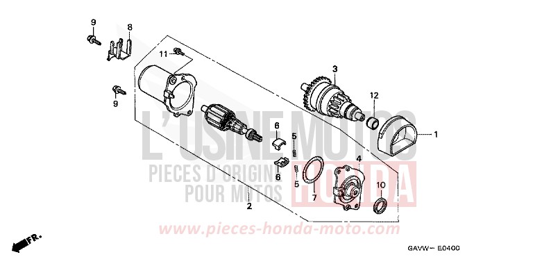 STARTING MOTOR for BALI IMPERIAL MAGENTA (RP156) from 1997