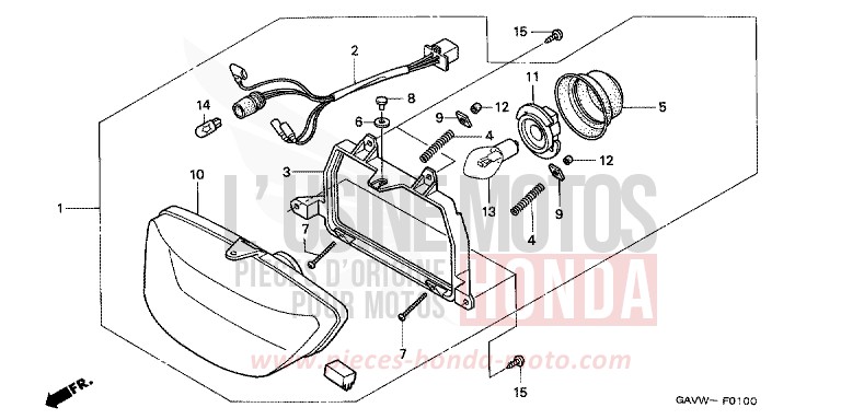 HEADLIGHT for BALI IMPERIAL MAGENTA (RP156) from 1997