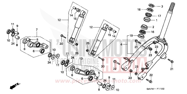 FRONT FORK/FRONT CUSHION for BALI IMPERIAL MAGENTA (RP156) from 1997
