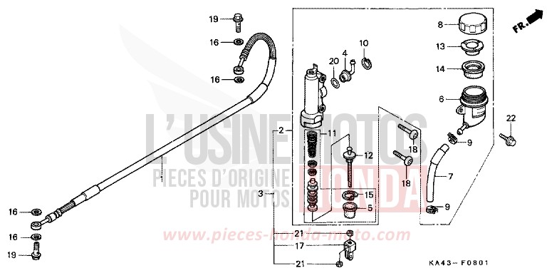 REAR BRAKE PANEL (2) for CR250R FIGHTING RED (R134) from 1989