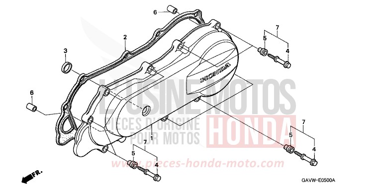 LEFT CRANKCASE COVER for BALI BEDROCK BROWN METALLIC (YR198) from 1998