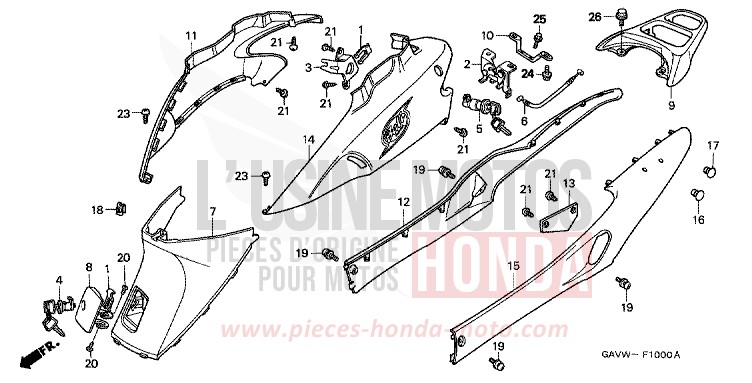 BODY COVER for BALI MUTE BLACK METALLIC (NH359) from 1998