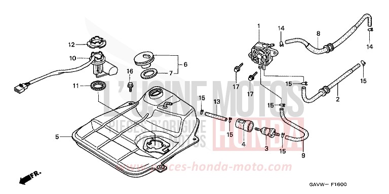 FUEL TANK for BALI PEARL CONIFER GREEN (G161) from 1998