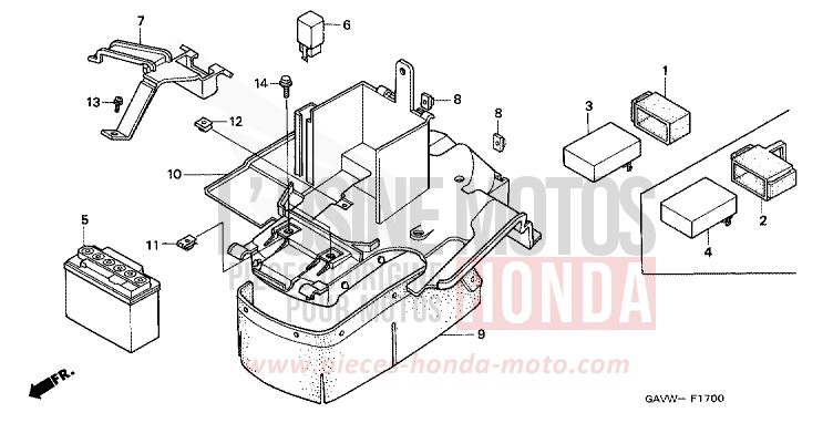 BATTERY/REAR FENDER for BALI PEARL CONIFER GREEN (G161) from 1998