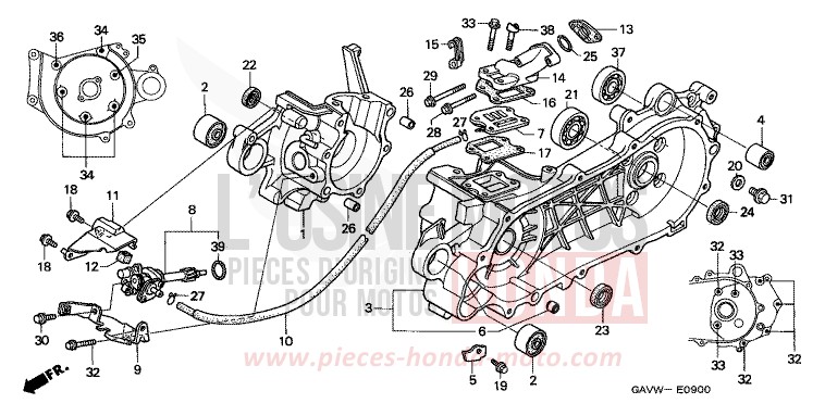 CRANKCASE/OIL PUMP for BALI RADIANT RED METALLIC (R218) from 1998