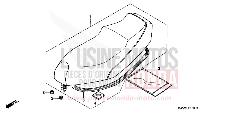 SEAT for BALI RADIANT RED METALLIC (R218) from 1998