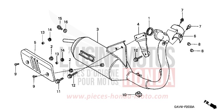 EXHAUST MUFFLER for BALI RADIANT RED METALLIC (R218) from 1998