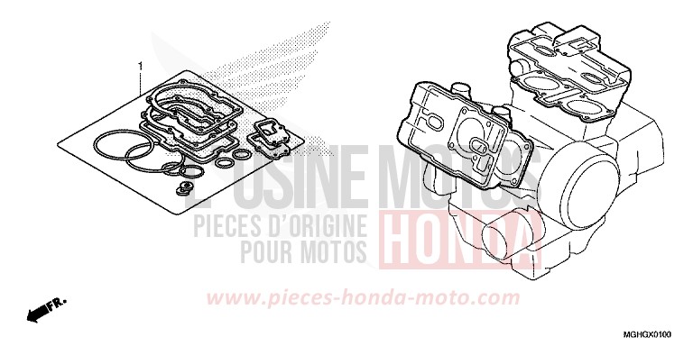 GASKET KIT A for VFR1200X CANDY PROMINENCE RED (R342B) from 2016
