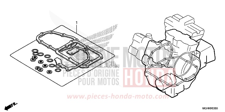 GASKET KIT B for VFR1200X CANDY PROMINENCE RED (R342B) from 2017