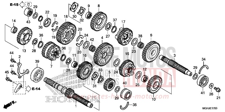 TRANSMISSION (VFR1200X/XA/XL) for VFR1200X CANDY PROMINENCE RED (R342B) from 2018