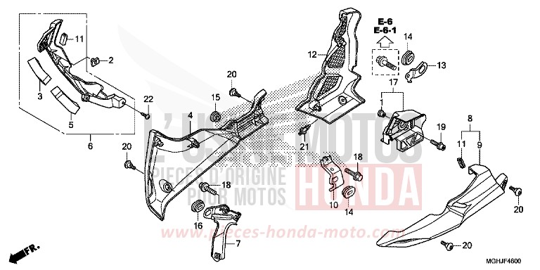 UNDER COWL for VFR1200X CANDY PROMINENCE RED (R342B) from 2018