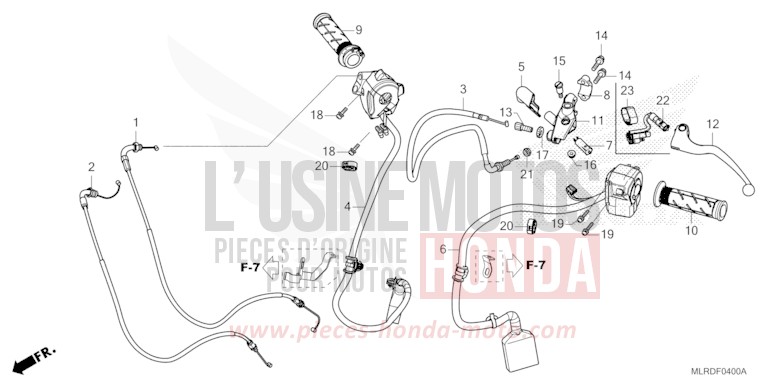 HANDLE LEVER/SWITCH/CABLE for NX500 MAT GUNPOWDER BLACK METALLIC (NH436) from 2026