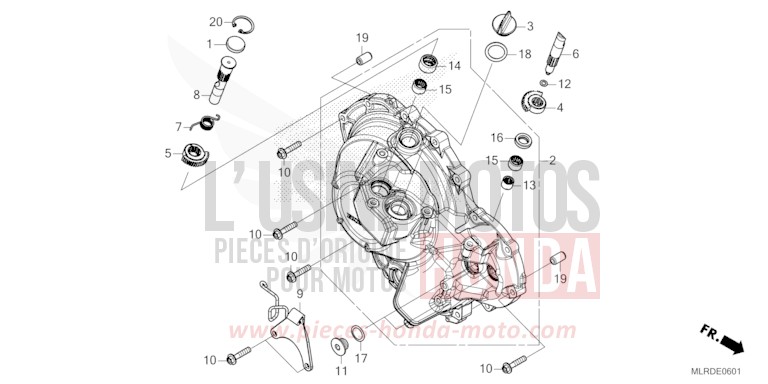RIGHT CRANKCASE COVER (E-CLUTCH) for NX500 PEARL HORIZON WHITE (NHB61) from 2026