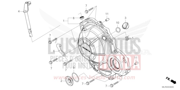 RIGHT CRANKCASE COVER for NX500 GRAPHITE BLACK (NHB01) from 2026
