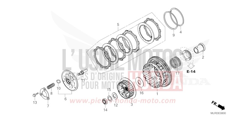 CLUTCH for NX500 GRAPHITE BLACK (NHB01) from 2026