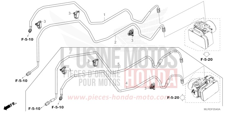 BRAKE PIPE for NX500 GRAPHITE BLACK (NHB01) from 2026