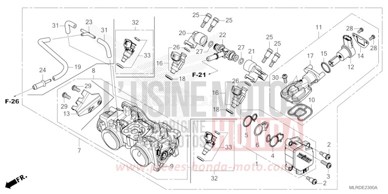 THROTTLE BODY for NX500 GRAPHITE BLACK (NHB01) from 2026